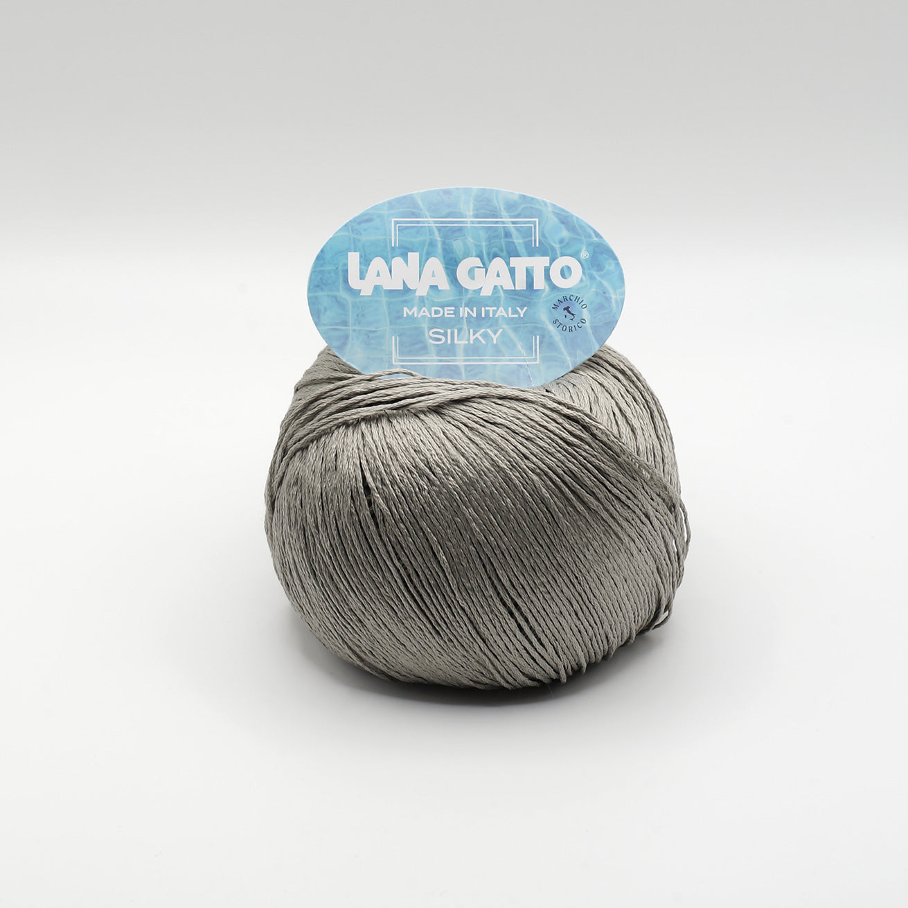 Lana Gatto Silky yarn ball in Muschio (moss green), Made in Italy