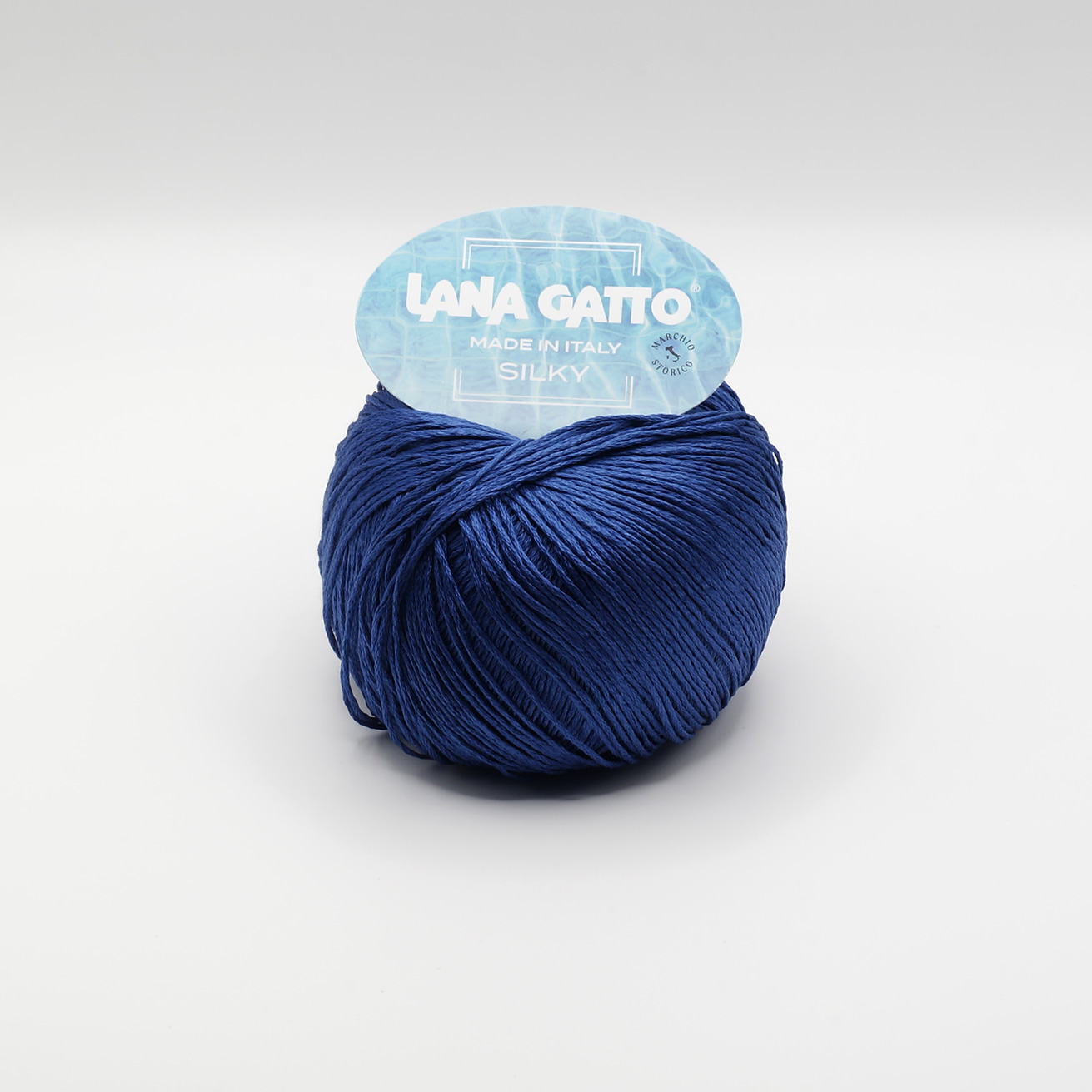 Lana Gatto Silky yarn ball in Bluette (light blue), Made in Italy